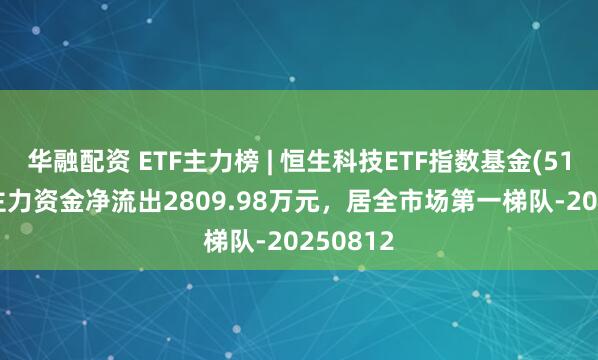 华融配资 ETF主力榜 | 恒生科技ETF指数基金(513580)主力资金净流出2809.98万元，居全市场第一梯队-20250812